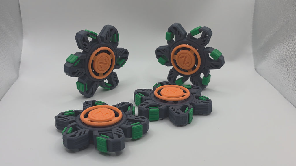 Cyber-Gear Kinetic Spinner - Premium 3D Printed Industrial Fidget
