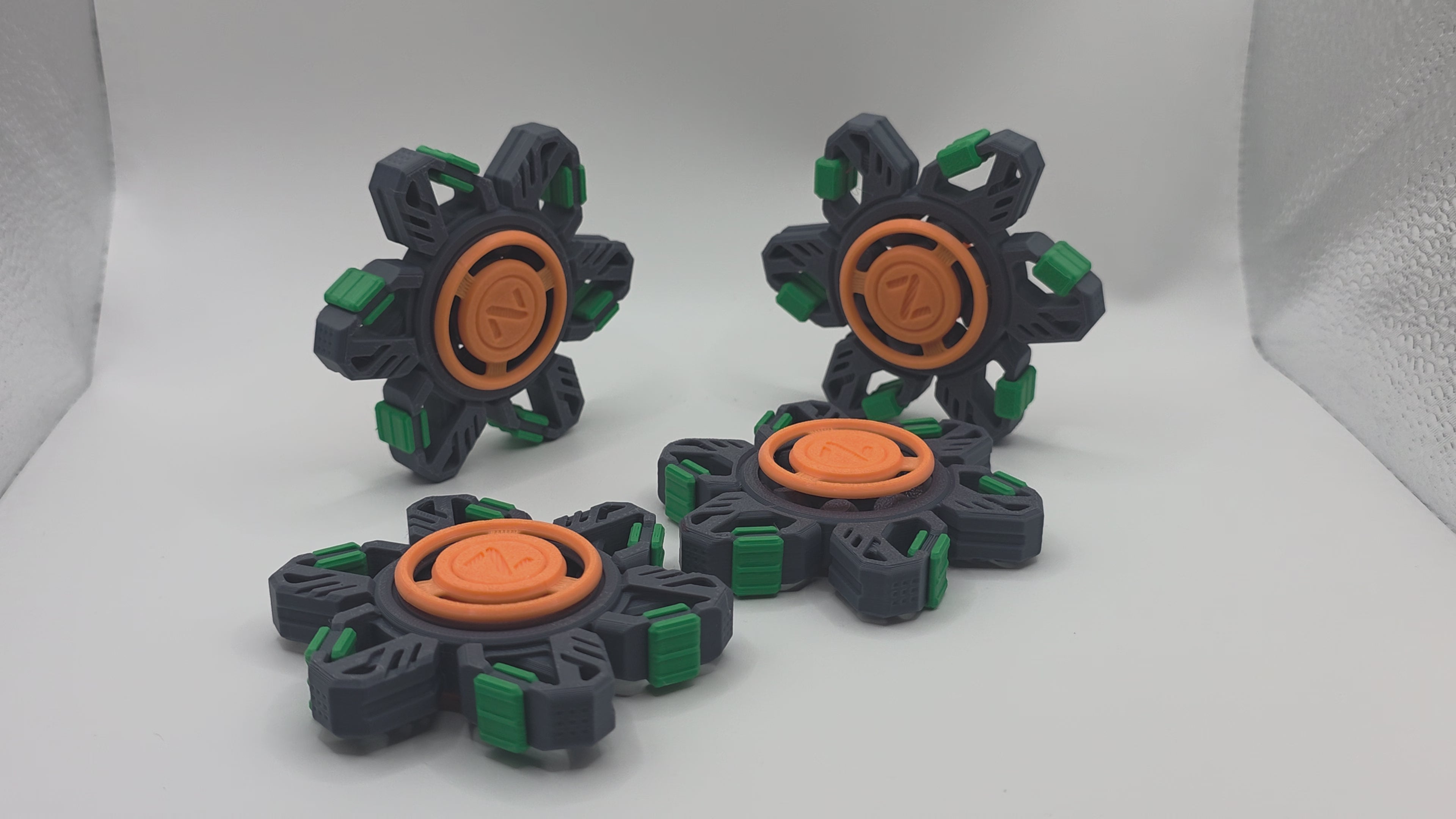 Cyber-Gear Kinetic Spinner - Premium 3D Printed Industrial Fidget